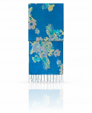 Палантин Женский S40-BRUSH.FL/BLUE